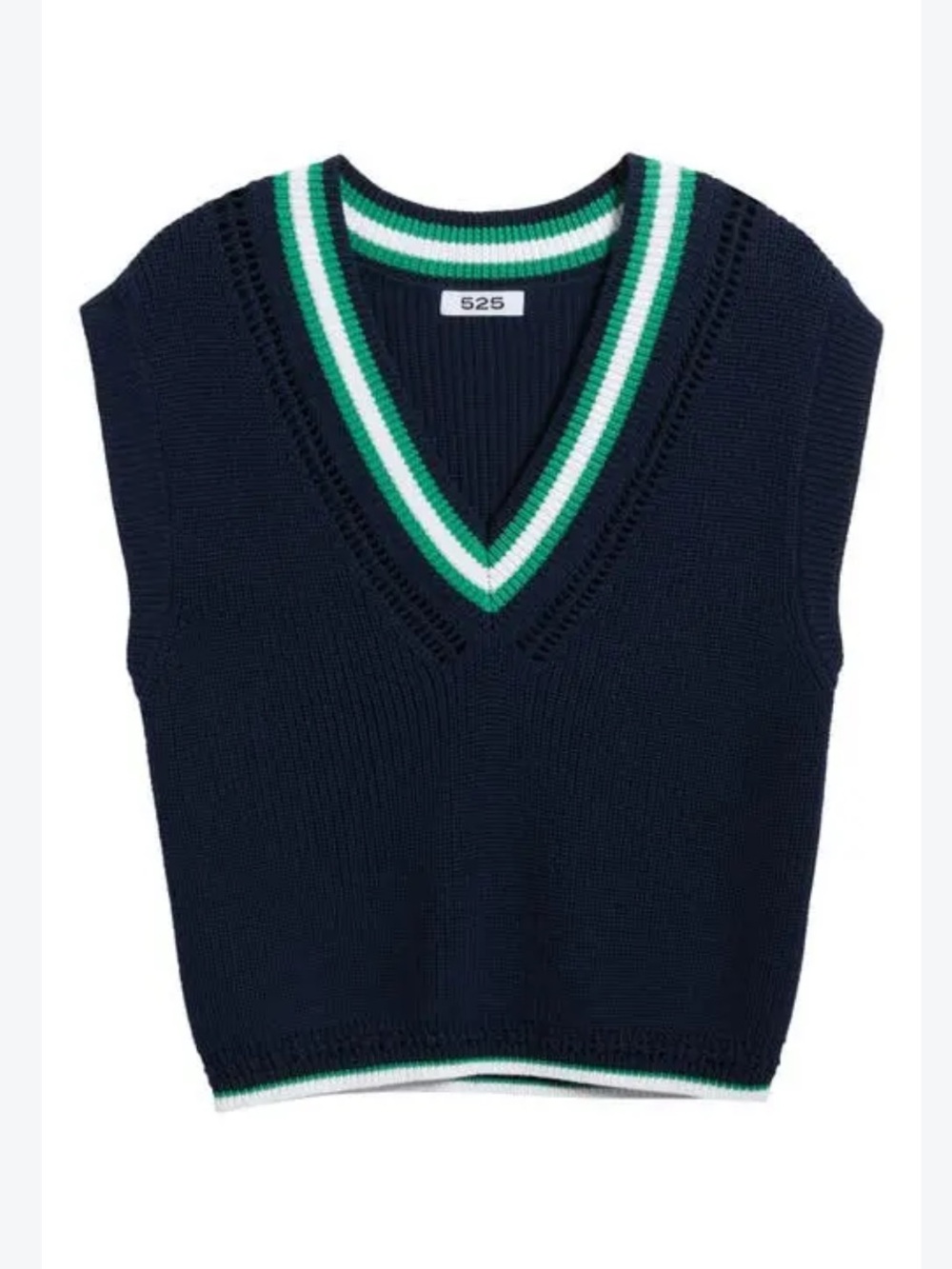·525 America· Navy Wendy Varsity Sweater Vest Size Medium
